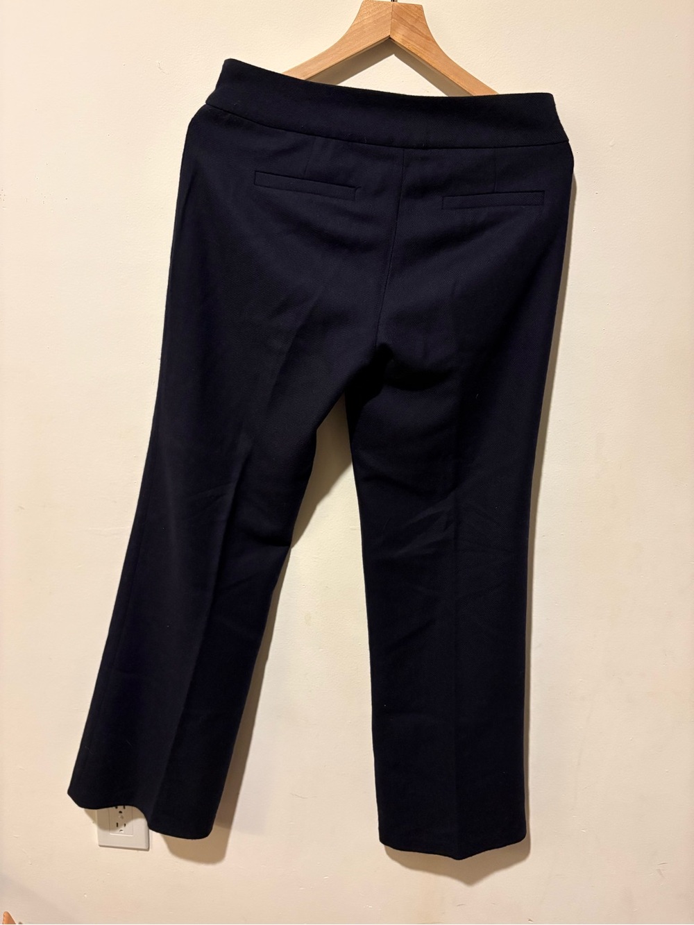100% Wool Shell JCrew Navy Favorite Fit Pant - Picture 2 of 8